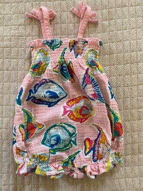 Mudpie Bubble Summer Romper - 0-3M